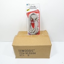 6x Woods 5984 25-PIN Switch Box Cable 10&#39; Male to Male for Serial or Parallel - £24.76 GBP