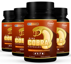 4 Pack King Cobra Capsules for Men-New Improved Formula-60 Capsules x4 - £77.52 GBP