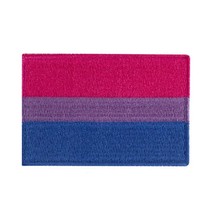 BISEXUAL FLAG IRON ON PATCH 3&quot; Embroidered Applique Bi Pride LGBTQ Aware... - $4.95