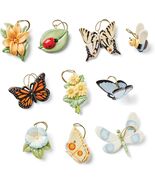 Lenox Butterfly Meadow Miniature Tree Ornaments 10 PC Dragon Fly Lady Bu... - $88.00