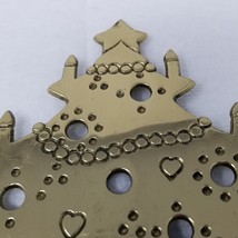 Christmas Tree Trivet Ornaments Lights Brass Vintage - £13.58 GBP