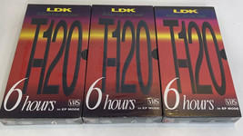 Ldk T-120 Sealed New Vhs Video Cassette Tapes 6 Hours X3 - £8.49 GBP
