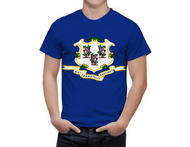 Connecticut State shirt Proud  Flag Coat of Arms Fan Sport T-Shirt Gift - £25.05 GBP