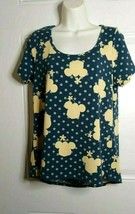 Women&#39;s LuLaRoe Short Sleeve Disney Mickey Mouse Tunic Top Blouse Size Small - £7.58 GBP