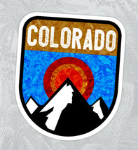 COLORADO Mountains Outdoors Decal Sticker Vinyl Nature Skiing Hiking 3&quot; x 3.6&quot; - £3.78 GBP