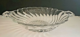 FOSTORIA SERVING BOWL WITH HANDLES SWIRL PATTERN - $21.80 CAD
