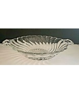 FOSTORIA SERVING BOWL WITH HANDLES SWIRL PATTERN - $21.69 CAD