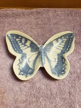 Blue Butterfly Moth Trinket Dish Relish Dip Plate  - £20.23 GBP