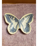 Blue Butterfly Moth Trinket Dish Relish Dip Plate  - £20.45 GBP