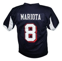 Marcus Mariota #8 Saint Louis High School Men Football Jersey Navy Blue Any Size image 2