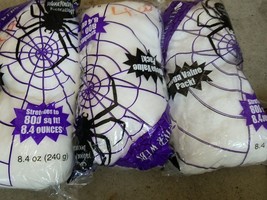 White Spider Webs Decoration 800 Sq Ft Indoor Outdoor Halloween set2 - £3.99 GBP