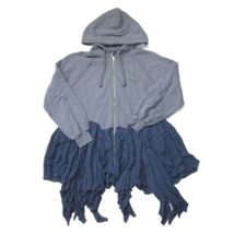 NWT Free People Moon Dust Cardi in Washed Denim Blue Hooded Hoodie Sweat... - £102.77 GBP