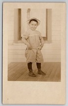 Young Boy Omg the Cutest Pose in Jumper and Hat RPPC Postcard A28 - £11.95 GBP