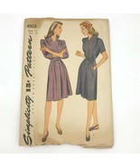 Vintage 1943 Simplicity Sewing Pattern 4903 Belted Dress Bust 29 Unused ... - £10.10 GBP