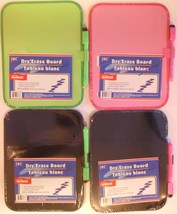 COLORED DRY ERASE BOARDS W MARKER 6.5&quot; x 8.5&quot; SELECT: Black, Neon Green ... - £2.38 GBP