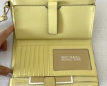 NWB Michael Kors Jet Set Signature Double-Zip Wristlet Brown Yellow Dust... - $93.05