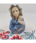 Reginart Porcelain Madonna &amp; Child Bust - Vintage Blue &amp; Gold Religious ... - £29.76 GBP