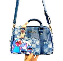 Stitch Denim Ripped Women Satchel Top Handle Bag Crossbody Shoulder Bag Handbag - £21.36 GBP