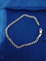 925 Sterling Silver 3 Mm Wide 7 In Long Anchor Link Bracelet Free Shipping - $22.99