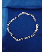 925 Sterling Silver 3 Mm Wide 7 In Long Anchor Link Bracelet Free Shipping - $32.26 CAD