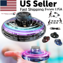 Flying Fidget Spinner Drone Ball UFO Stress Focus Hand Fun Toy LED Kids &amp; Adults - £38.20 GBP