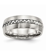 Men&#39;s 8mm Stainless Steel Braided Band - €65,54 EUR