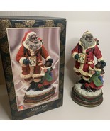 Vintage JC Penny African American Musical Santa plays Jolly Old Saint Ni... - $79.48