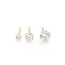 3pcs CANNER 925 Silver Stud Earrings For Women Crystal Zircon Small mini Earring - £8.19 GBP