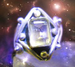 HAUNTED RING SALEM WITCHES GOLDEN CHANNEL OF FORTUNE NEW ENGLAND HIGH MA... - $166.73