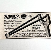 Wham O Sportsman Hunting Slingshot 1953 Advertisement Pest Varmint DWEE10 - £9.75 GBP