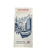 Vintage 1966 Texaco Gas Station Baltimore Highway Road Street Travel Map - $9.89