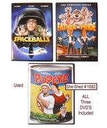DVD Lot: Spaceballs DVD, Popeye DVD &amp; Father of the Pride DVD (used) - £7.81 GBP