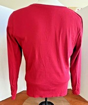 J Jill Womens XL Red Cotton Long Sleeve Crew Neck Tee Chest=24&quot; Length i... - £11.34 GBP