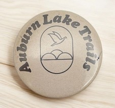 Vintage Auburn Lake Trails Pinback Button El Dorado CA Pin Bird over Mou... - $13.89