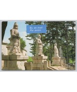 Stone Carvings Of The Marshal Tomb China Ancient Sculptures Postmarked P... - $14.45