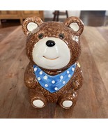 Vintage Otagiri Originals Ceramic Brown Teddy Bear Coin/Piggy Bank. 1983... - $14.00