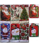 CHRISTMAS Towels &amp; Potholders XM22, Select: Santa Snowman Tree Poinsettia - $2.99
