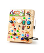 Joyreal Wooden Play Busy Board with LED Light Toddler Toys - Farm Theme ... - $40.65 CAD