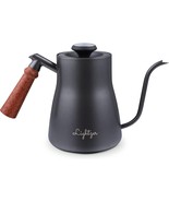 Lightzer Pour Over Kettle w/ Thermometer, 27oz, Stainless Steel, Gooseneck