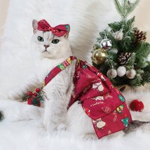 Spring And Summer Dog Clothes Cat Clothing Pet Cotton Floral Slip Dress ... - £7.68 GBP+