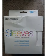 100 New Memorex White CD~DVD  Sleeves Window Flap~SHIPSN24 - $15.72