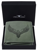 URBAN FOREST Zeus Vintage Green Leather Wallet for Men | Fast Shipping - £24.38 GBP