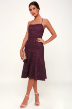 Lulus Midi Sun Dress Fit Flare Lace Dress Womens Size S Classy Feminine Romantic - £39.23 GBP