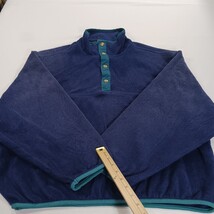 Vintage Woolrich Men's Faded Blue 1/4 Snap Buttons Pullover Sweatshirt Sz Large image 5