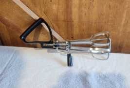 EKCO Egg Beater vintage Mixer Hand Held Stainless Steel USA Black - £9.71 GBP