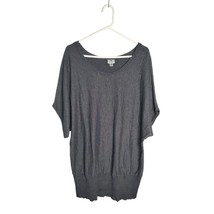 Worthington Shirt Womens Size 2X Stretch Gray Short Sleeve Tunic - £14.62 GBP