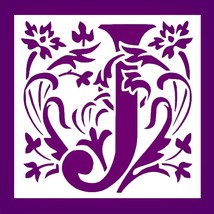 Large Letter J Stencil, Patterns Design, Reusable Plastic, 5.5 x 5.5 for... - $12.73