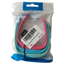 I SMILE Fit Bit Bands NEW Replacement 3 Piece Alta Fitbit Alta HR Pink Aqua Mint - £5.51 GBP