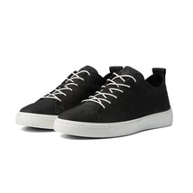 Ecco Men&#39;s Street Tray Recru Tie Leather Sneaker Skate Streetwear Shoe Black 43 - £69.87 GBP