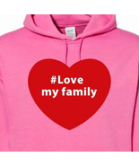 Youth Graphic Hoodie - &quot;Love My Family&quot; (Pink Medium 10-12) - $301.74 MXN